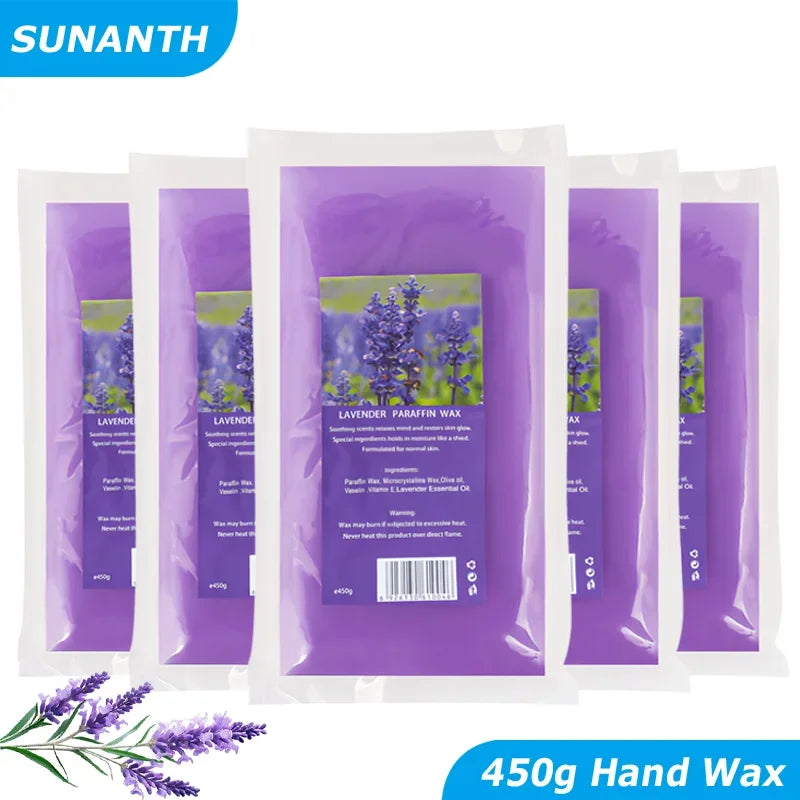 Professional Paraffin Wax Refill, 200g 450g Spa Moisturizing Hand Foot Care Beauty Wax, for Wax Heater Machine, Softens