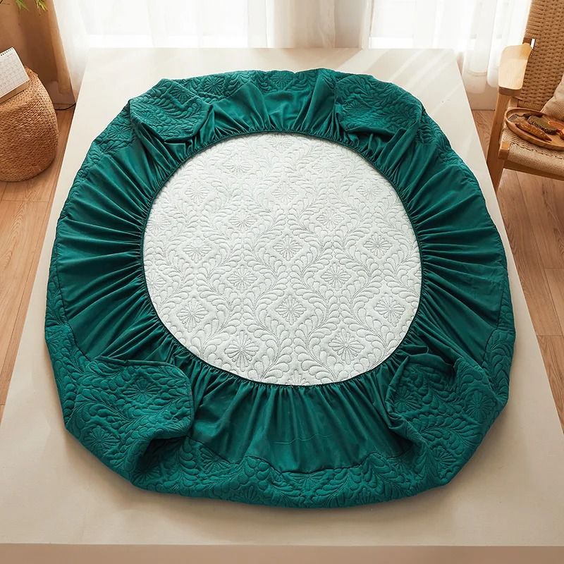 Waterproof Quilted Mattress Protector Breathable Antimite Fitted Bed Cover 5