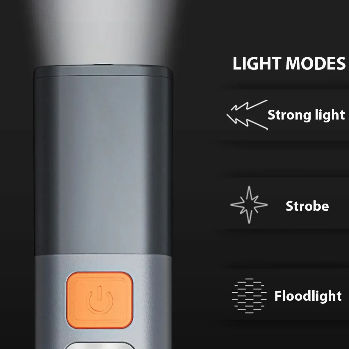 Portable USB Rechargeable Flashlight With Telescopic Focus And COB Side Lamp 1