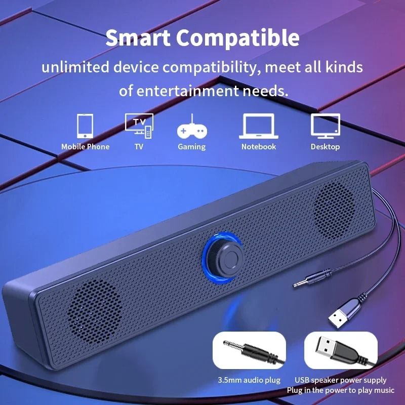 PC Soundbar Wired And Wireless Bluetooth Speaker USB Powered Surround Audio System For TV Laptop An 3