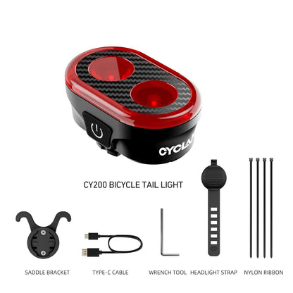 Smart Bicycle Brake Sensing Front And Rear Light Waterproof Cycling Accessory 8