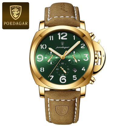Luxury Military Waterproof Watch With Luminous Leather Strap Quartz Movement 13