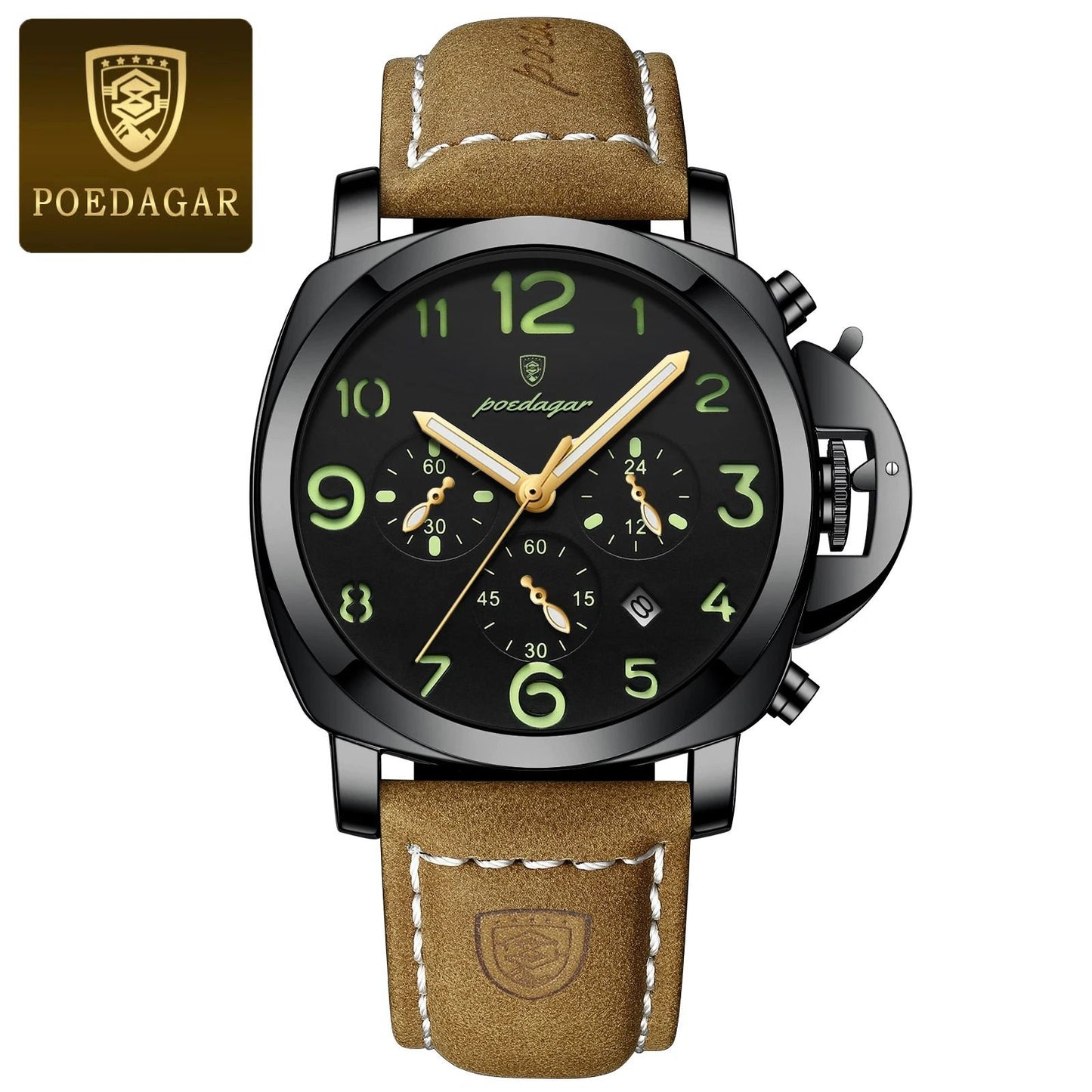 Luxury Military Waterproof Watch With Luminous Leather Strap Quartz Movement 15