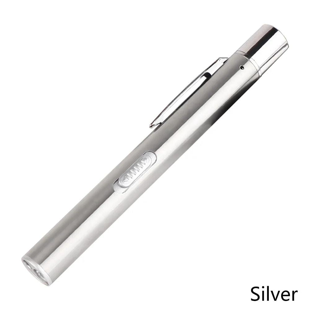USB Rechargeable Medical Pen Light With Stainless Steel Clip Nursing Flashlight 6