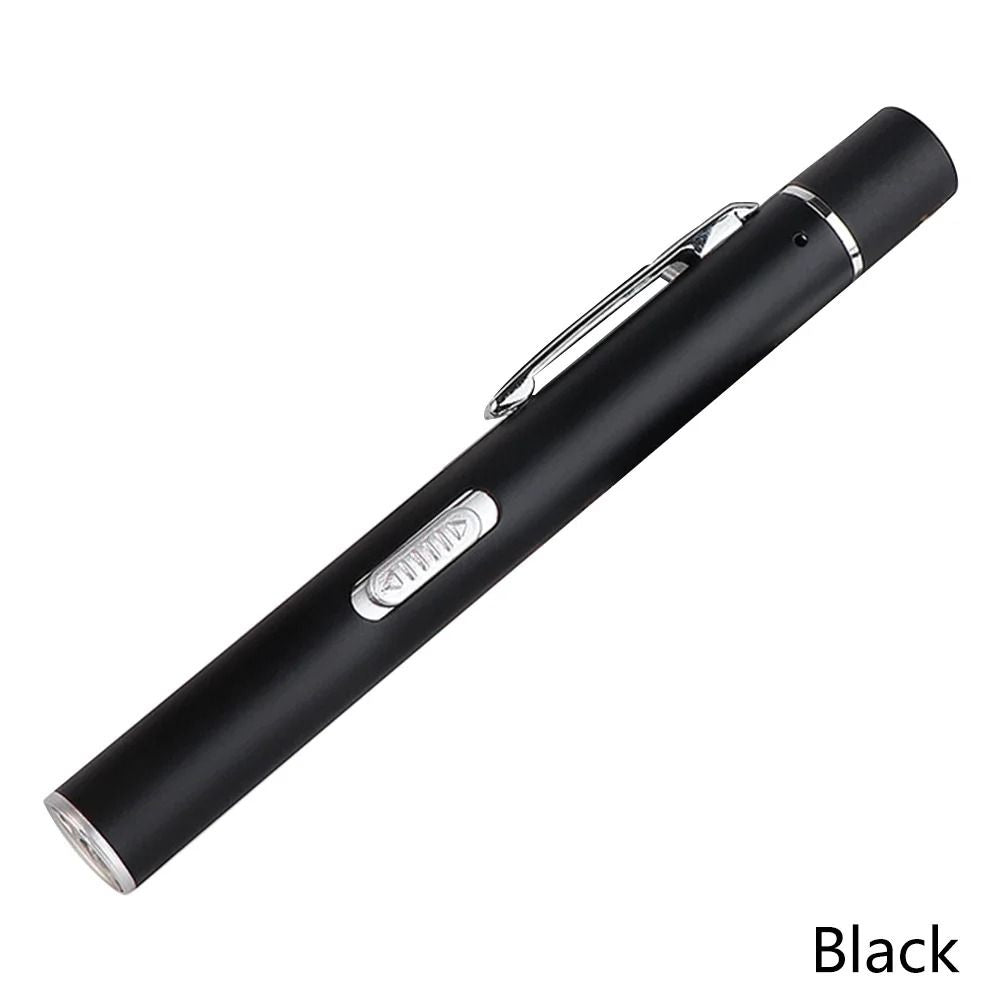 USB Rechargeable Medical Pen Light With Stainless Steel Clip Nursing Flashlight 7
