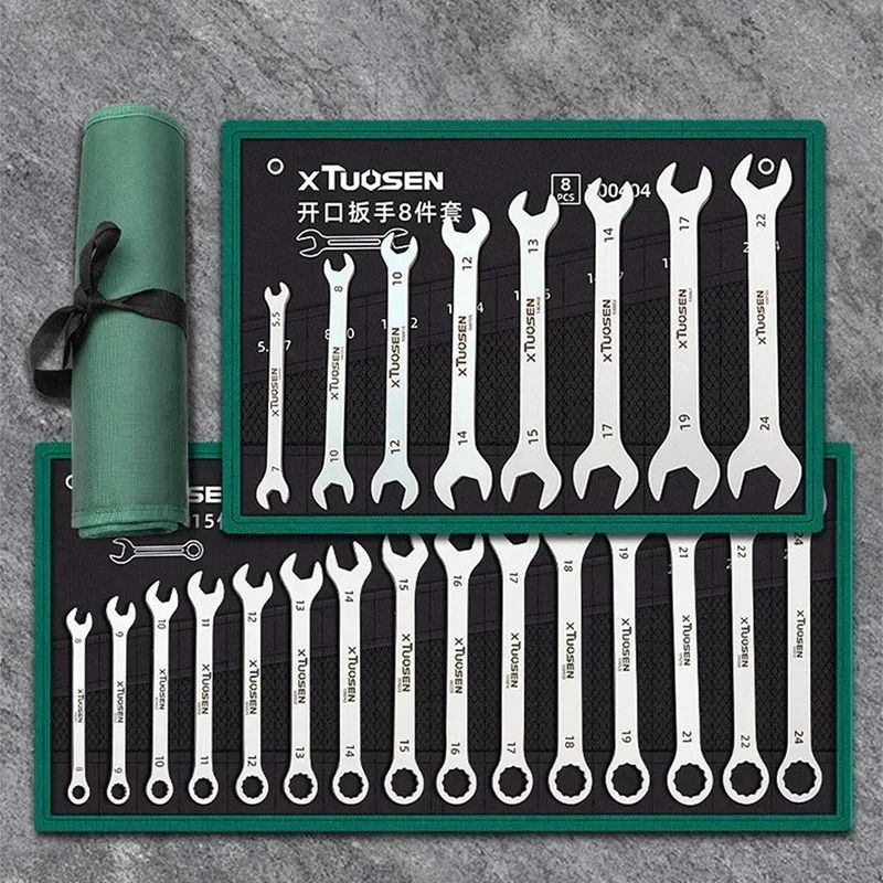 Ultra Thin Ratchet Wrench Set Dual Head Spanners For Car Repair And Maintenance 6