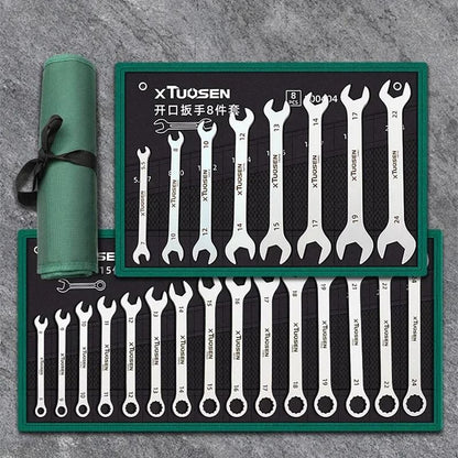 Ultra Thin Ratchet Wrench Set Dual Head Spanners For Car Repair And Maintenance 6