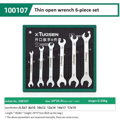 Ultra Thin Ratchet Wrench Set Dual Head Spanners For Car Repair And Maintenance 11