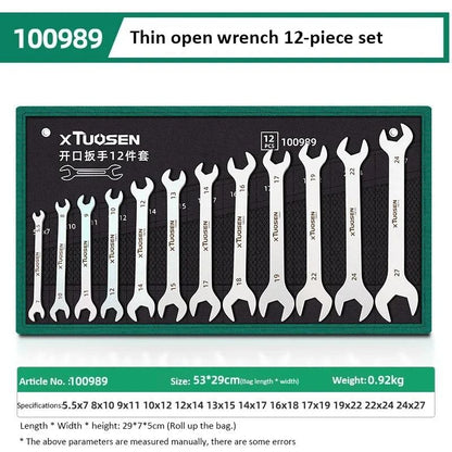 Ultra Thin Ratchet Wrench Set Dual Head Spanners For Car Repair And Maintenance 14