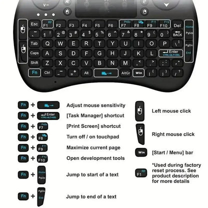 Mini Wireless Keyboard With Touchpad And Air Mouse For Smart TV And PC 3