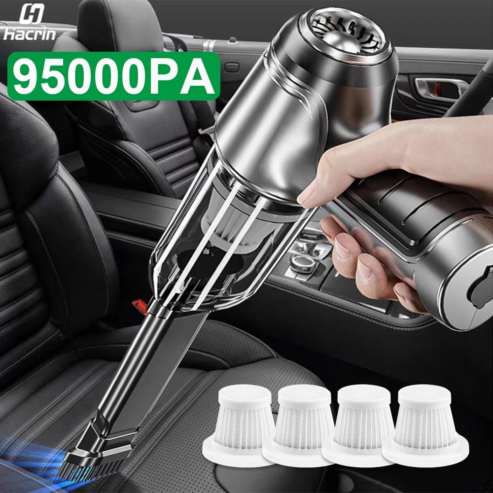 Car Vacuum Cleaner 95000PA Strong Suction Handheld Wireless 2 in 1 Vacuum and Blower for Car and Home