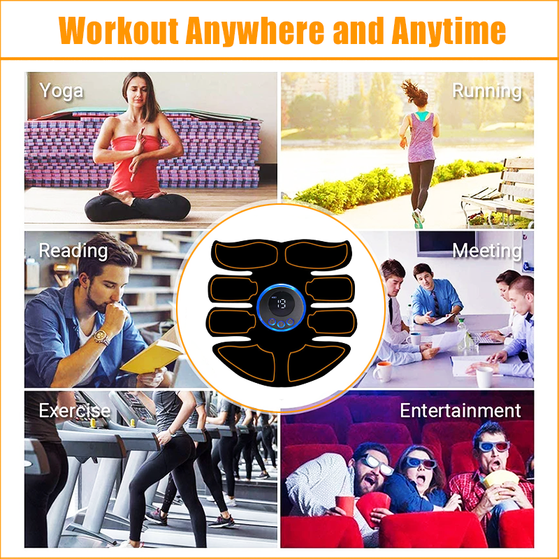 Muscle Stimulator Fitness Weight Loss EMS ABS Stimulator Muscle Toner Massager Abdominal Training S