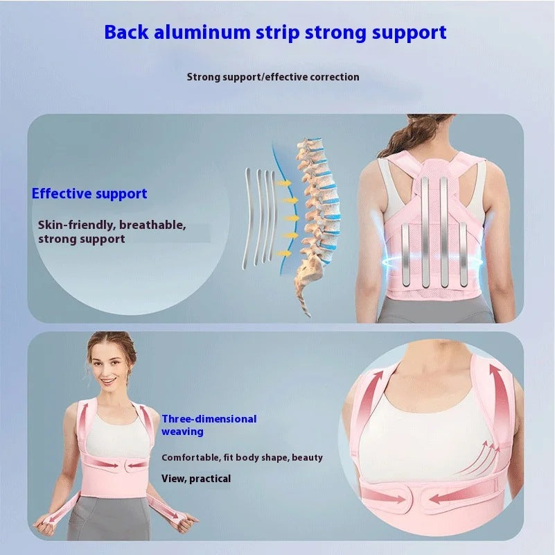 Adjustable Lightweight Back Brace, Posture Corrector for Women and Men, Straightener for Hunchback Scoliosis