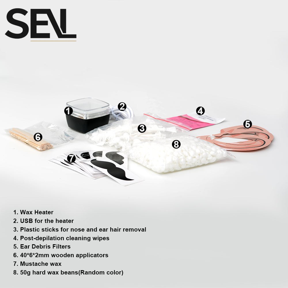USB Wax Warmer, Depilatory Wax Heater Machine, Facial and Nose Waxing Kit for Men and Women, Includes Waxing Beans