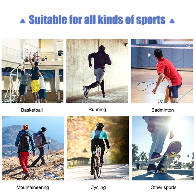 High Elastic Breathable Knee Sleeves Knee Brace Silicone Pads Spring Support Basketball Sports Guar 4