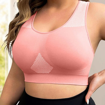 Plus Size Seamless Sports Yoga Bra With Racerback Design 5