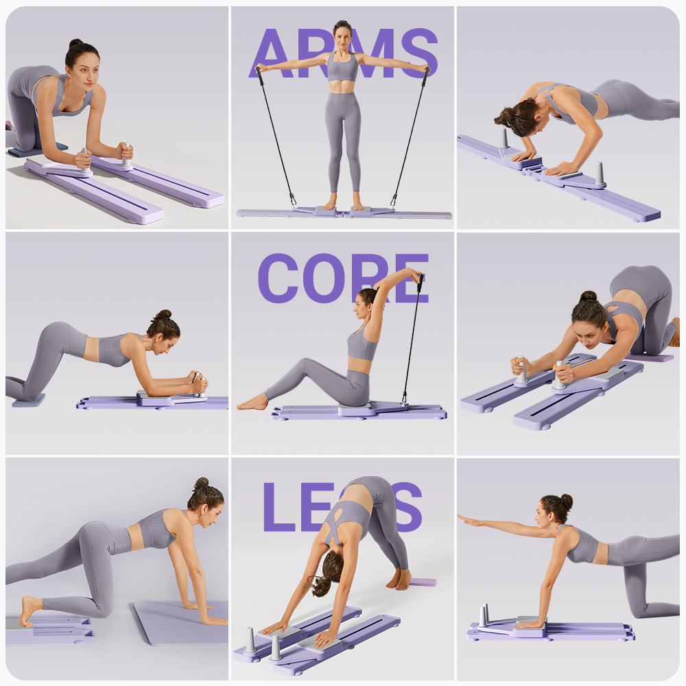 Lightweight Full Body Fitness Split Pilates Reformer 2in1 Abs  Ski Board For Home Gym Portable Core 1