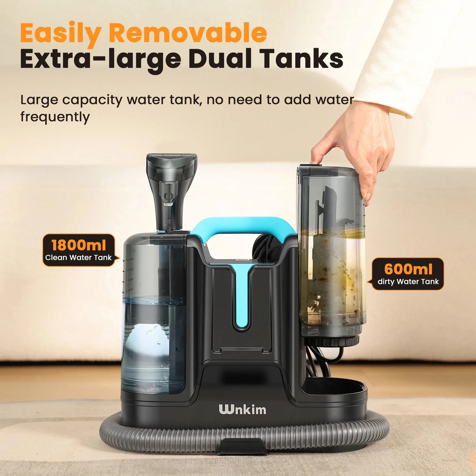 Portable Carpet Cleaner Machine with Powerful Suction