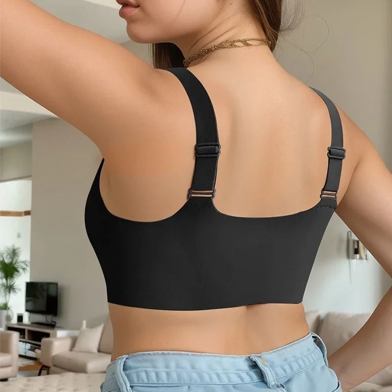 Womens Front Closure Wireless Plus Size Bralette