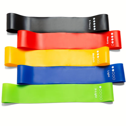 Exercise Bands Set 5Pcs Full Body Fitness Bands For Legs Hips Arms Stretching Home Gym Yoga Pilates 4