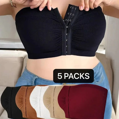 Strapless Front Button Wireless Bra With Seamless Support 2