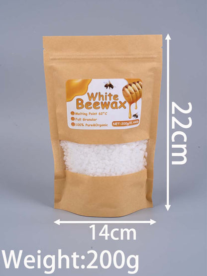 1LB Natural White Beeswax Granules, Pure Candle Making Supplies for DIY Scented Candles, Smokeless Wicks, Handmade Gift