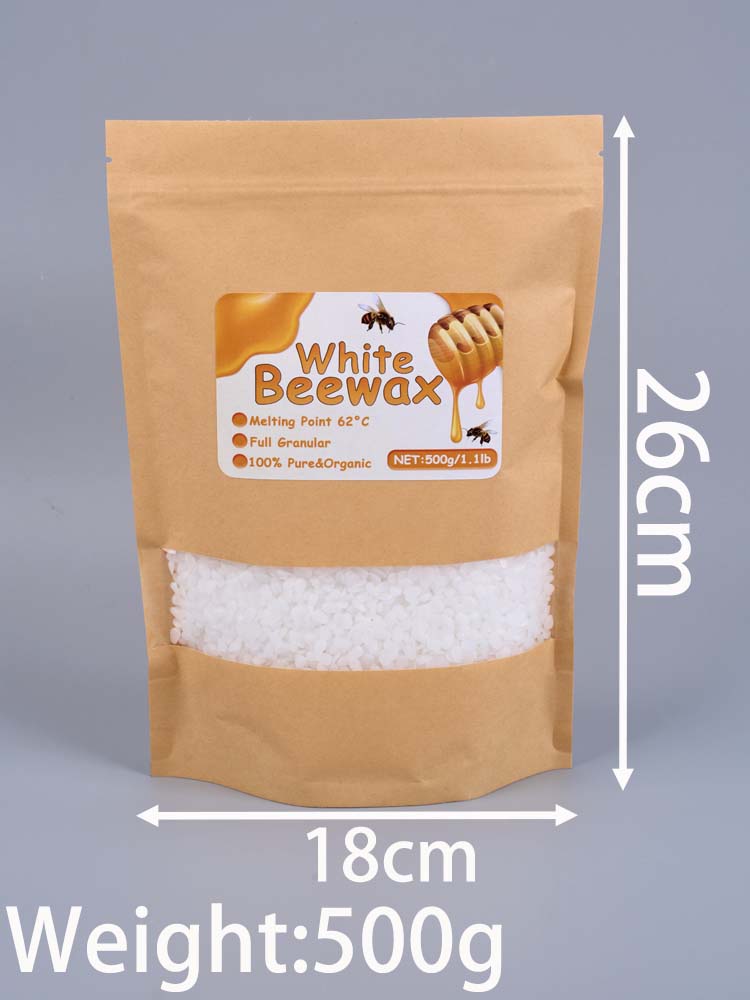 1LB Natural White Beeswax Granules, Pure Candle Making Supplies for DIY Scented Candles, Smokeless Wicks, Handmade Gift