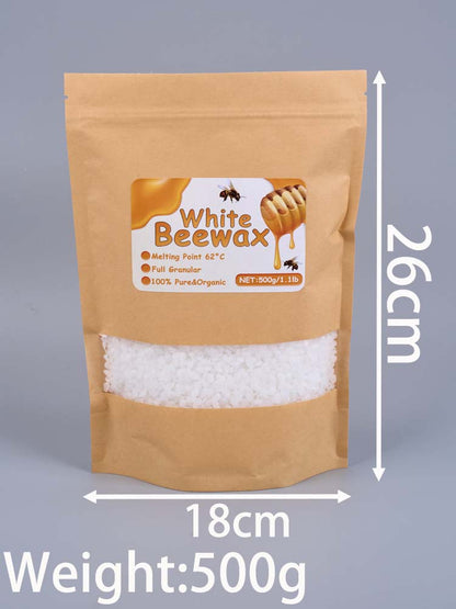 1LB Natural White Beeswax Granules, Pure Candle Making Supplies for DIY Scented Candles, Smokeless Wicks, Handmade Gift