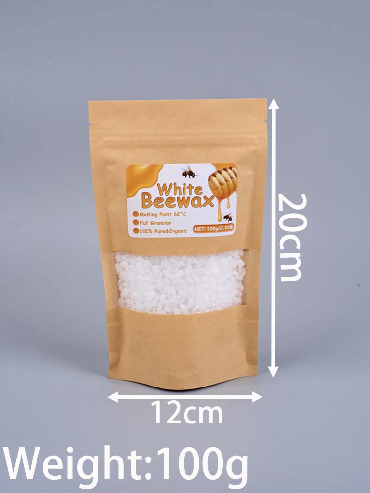 1LB Natural White Beeswax Granules, Pure Candle Making Supplies for DIY Scented Candles, Smokeless Wicks, Handmade Gift