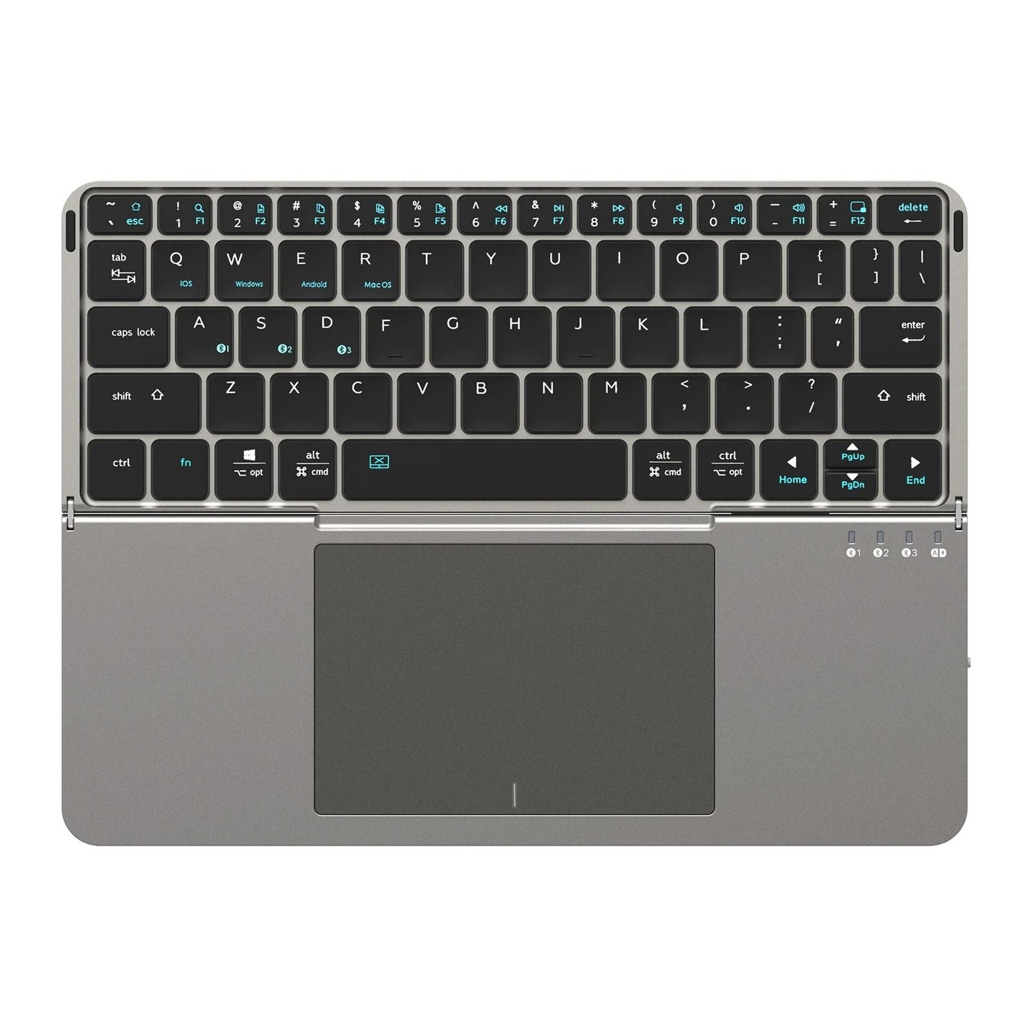 Foldable Bluetooth Keyboard With Touchpad And Phone Holder 7