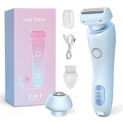 Waterproof Painless Electric Shaver For Women With 2 In 1 Heads 8