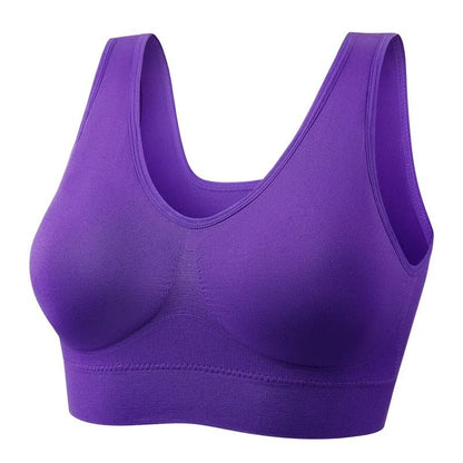 Active Womens Sports Bra Plus Size Seamless Yoga Top 12