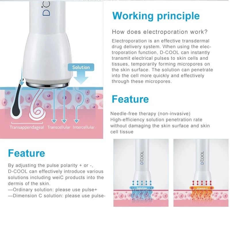 Portable Hot And Cold EMS Facial Beauty Device For Skin Tightening And Anti Puffiness 6