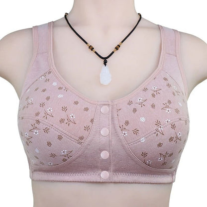 Comfortable Cotton Wireless Front Closure Bra For Women 3