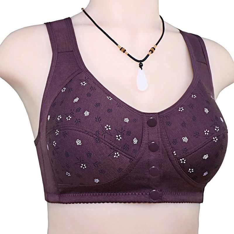 Comfortable Cotton Wireless Front Closure Bra For Women 6