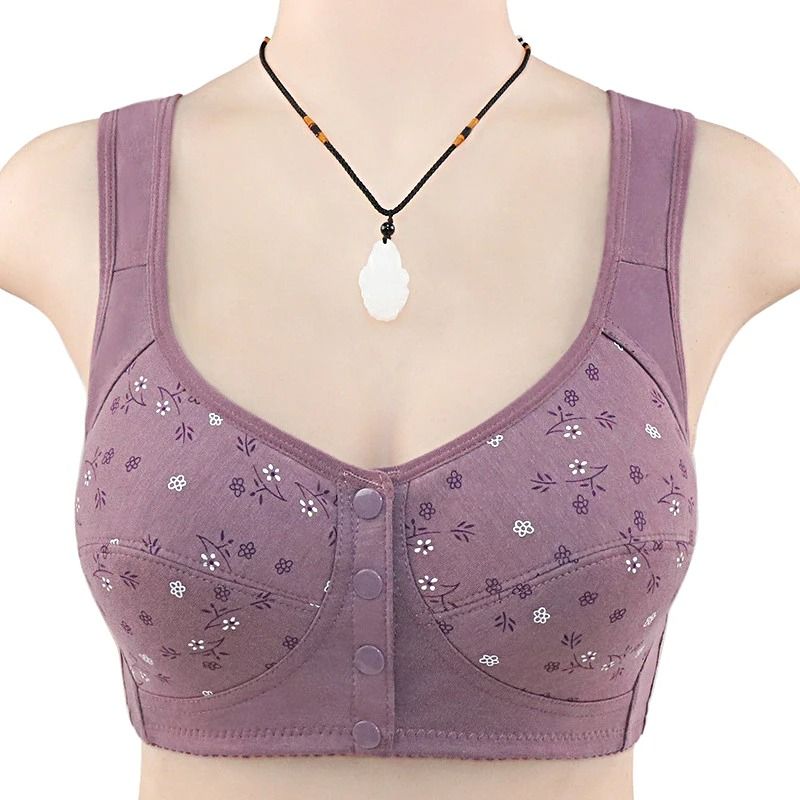 Comfortable Cotton Wireless Front Closure Bra For Women 7