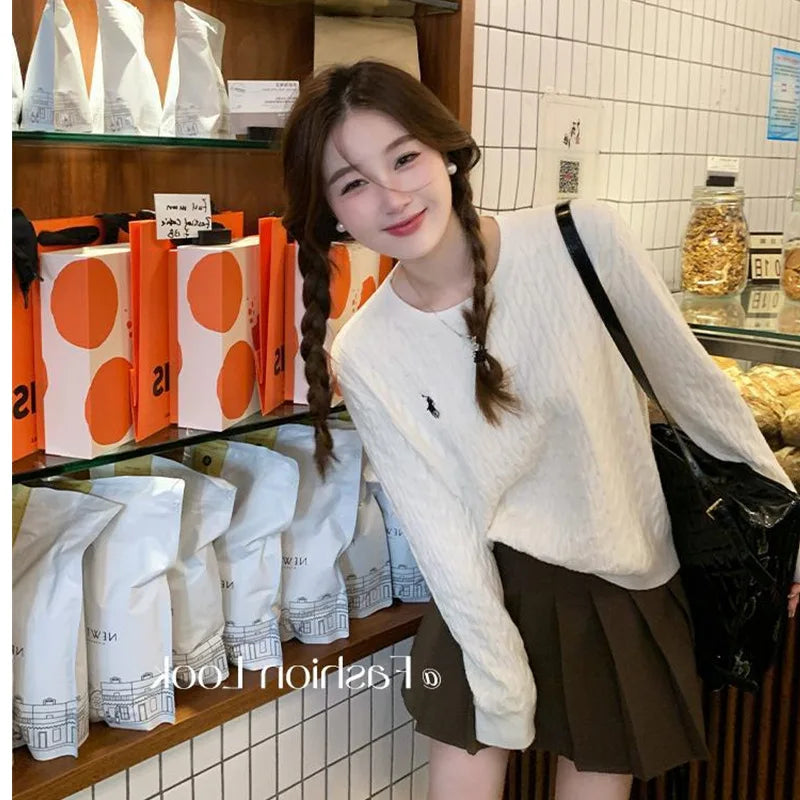 2024 New Style Womens Cable Knit Sweater, Soft And Supple Knitted Top, High End Feel for Autumn Winter