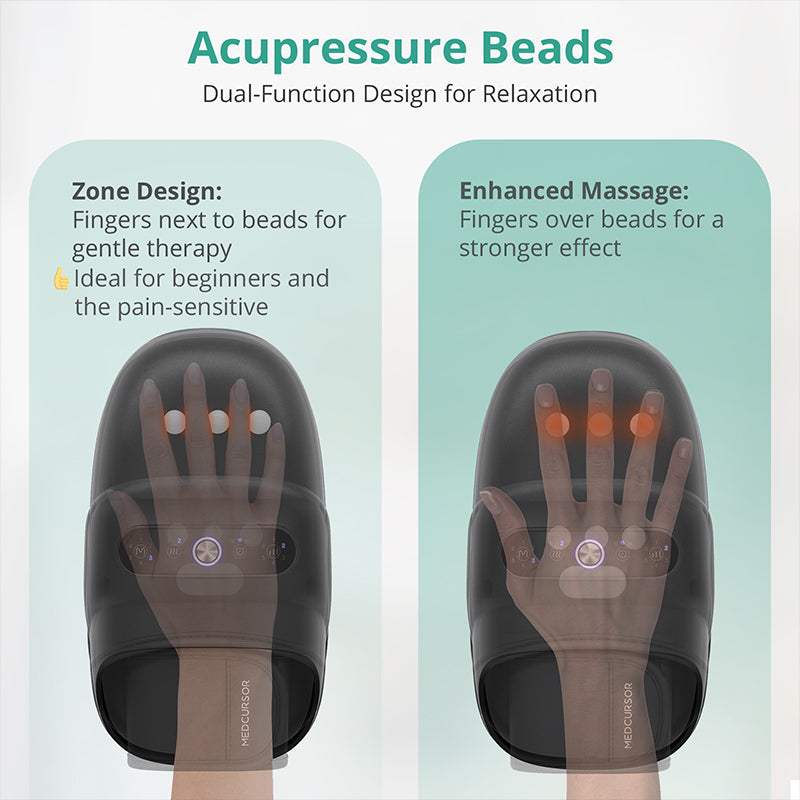 Air Compression Hand Massager Wireless Electric Palm Massager Finger Arthritis Relief Hot Compress