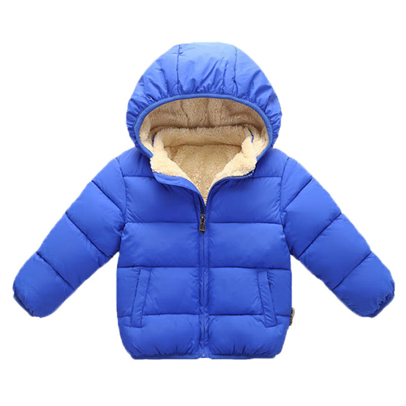 Warm Plush Baby Children Coats Winter Thick Jackets, Fur Hooded Thicken Outerwear for Girls, Kids Clothes Snowsuit