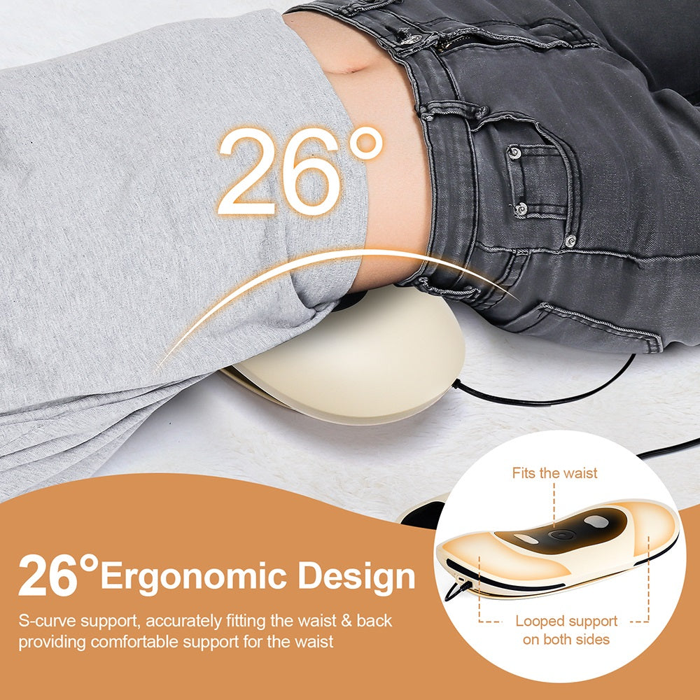 Adjustable Vibration Waist Massager Waist, Electric Lumbar Traction Massager, Spine Support Back Massage Machine