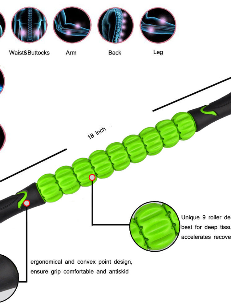 Fitness Massage Stick Muscle Relaxation Lymphatic Massage Roller Sports Strain Fascia Massage 5