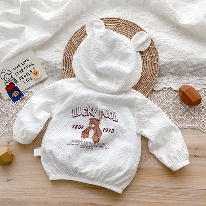Infant Sun Protection Coat for Baby Girls Boys, Cute Lightweight Outerwear, Breathable Thin Autumn Clothes, Comfortable