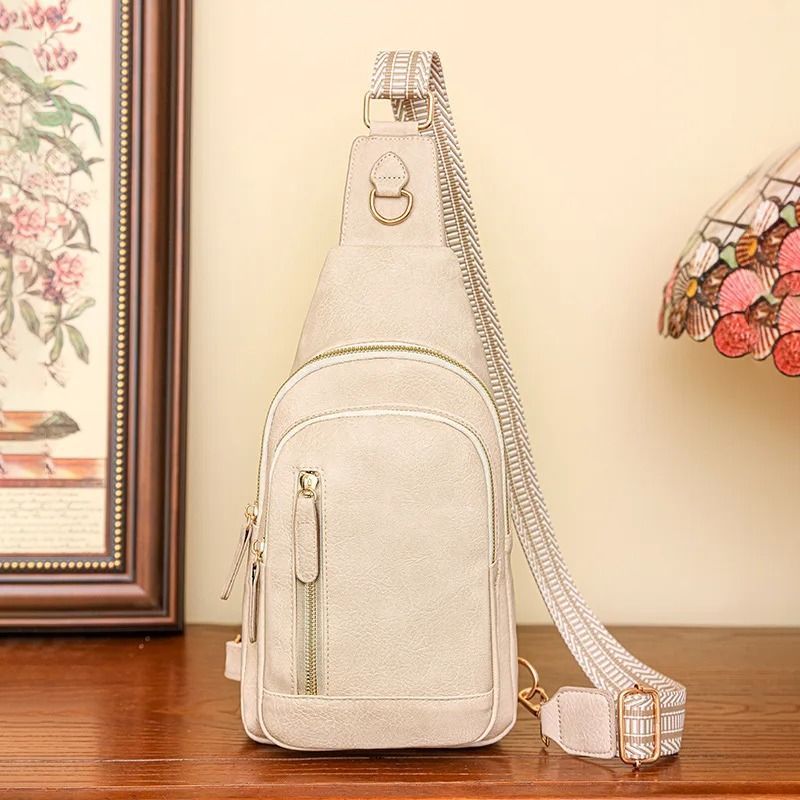 Large Capacity PU Chest Bag For Women Single Shoulder Crossbody 2