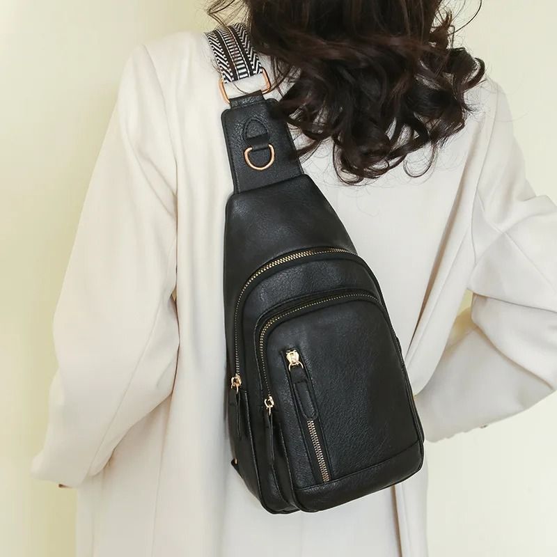 Large Capacity PU Chest Bag For Women Single Shoulder Crossbody 5