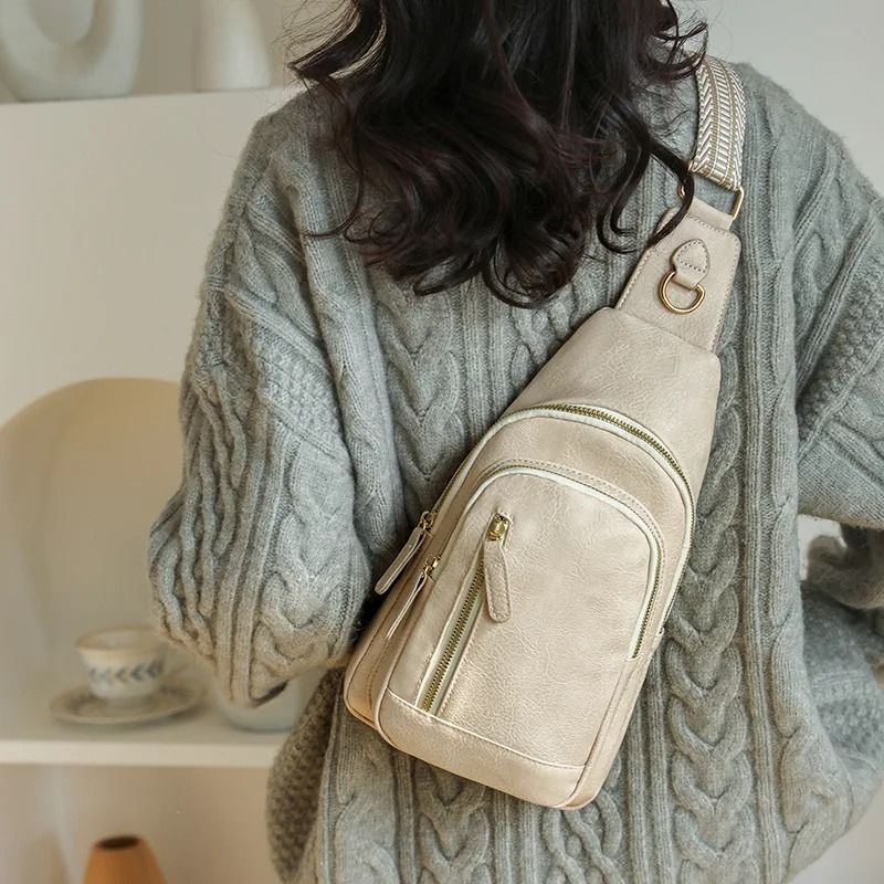 Large Capacity PU Chest Bag For Women Single Shoulder Crossbody 6