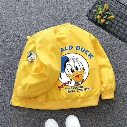 Childrens New Autumn Jacket For Boys  Girls Fashion Donald Duck Print Outerwear Kids Spring Windbre 3