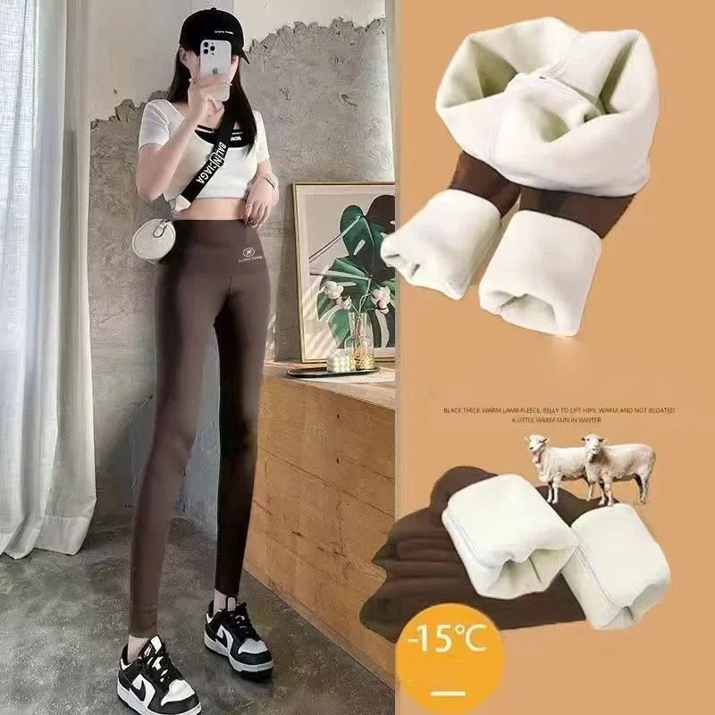 Womens Thermal Fleece Leggings High Waist Warm Winter Pants 7