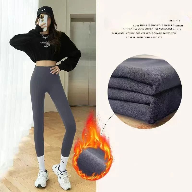 Womens Thermal Fleece Leggings High Waist Warm Winter Pants 8
