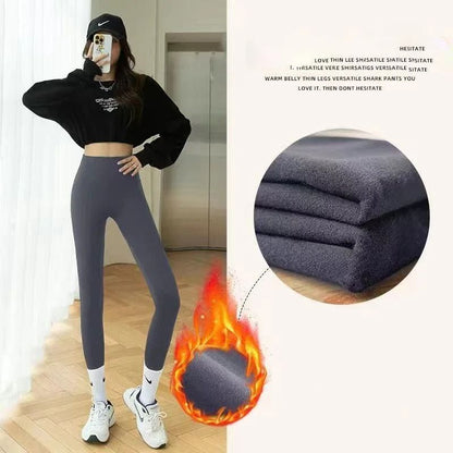 Womens Thermal Fleece Leggings High Waist Warm Winter Pants 8