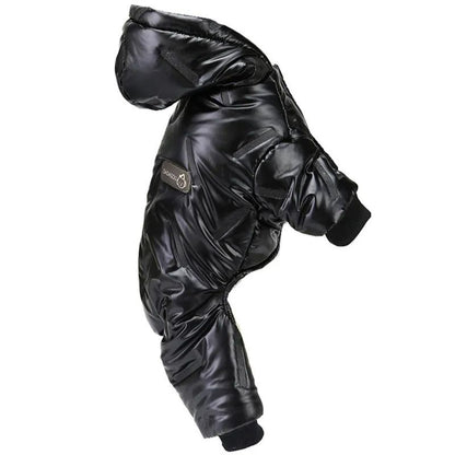 Waterproof Winter Dog Jumpsuit With Hood 10